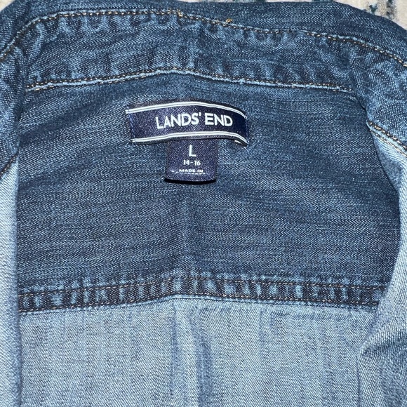 Lands End Jean Button Down - Picture 2 of 4